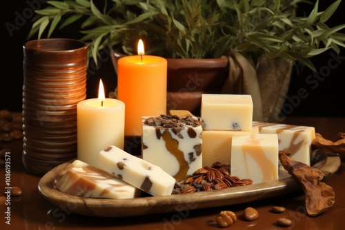 Natural shea butter soap for nourishing skin, moisturizing, and handmade quality care