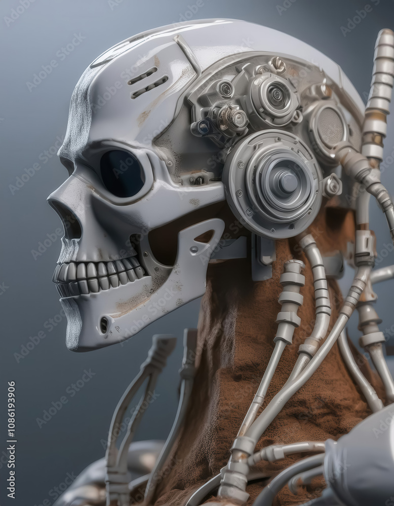 Exploring the futuristic integration of robotics and human elements in technology studio setting digital art close-up view innovation Exploring the futuristic integration of robotics and human elements in technology studio setting digital art close-up view innovation