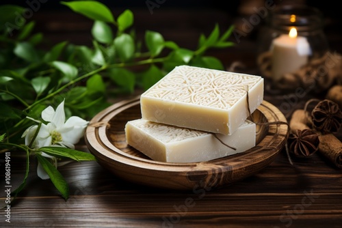 Natural shea butter soap for moisturizing and nourishing skin with gentle cleansing properties