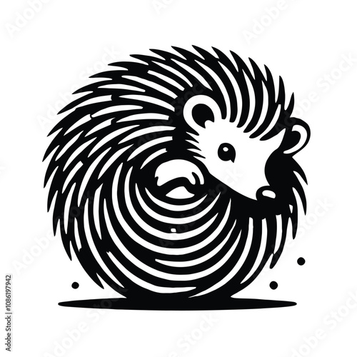 Hedgehog Curling Up