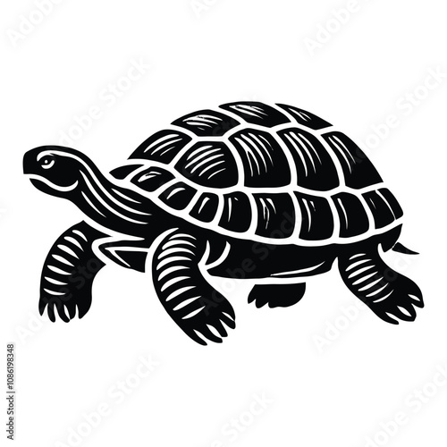 Turtle Silhouette Crawling