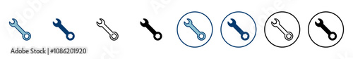 wrench icon vector isolated on white background. Wrench vector icon. Spanner symbol