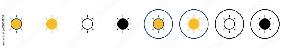 Sun icon vector isolated on white background. Sun vector icon Sun icon vector isolated on white background. Sun vector icon