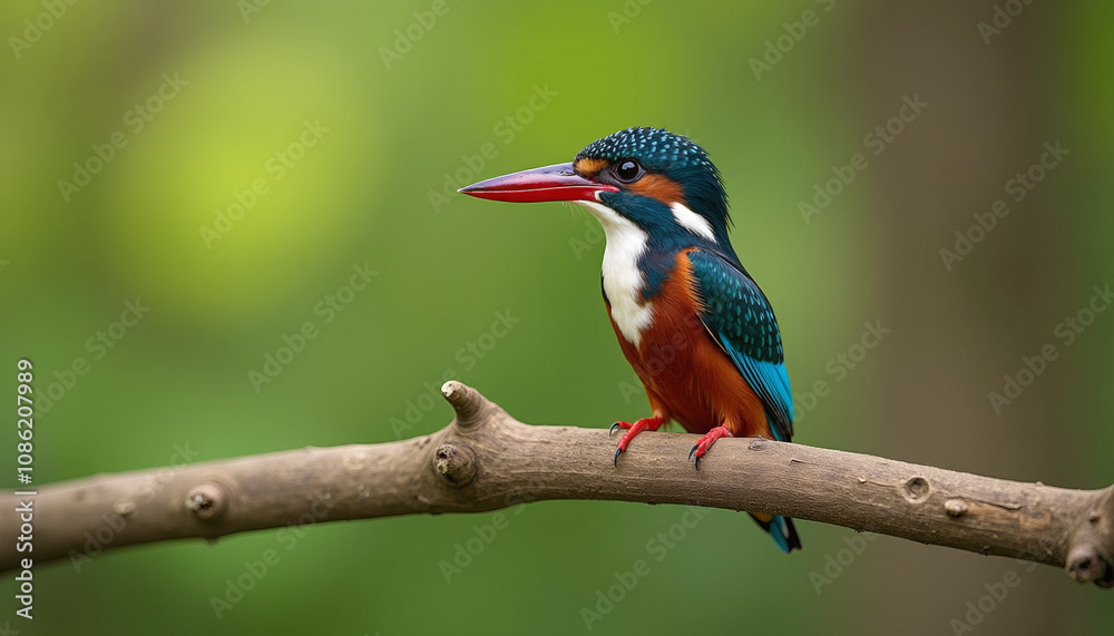 Stunning Kingfisher Perched on a Branch Stunning Kingfisher Perched on a Branch