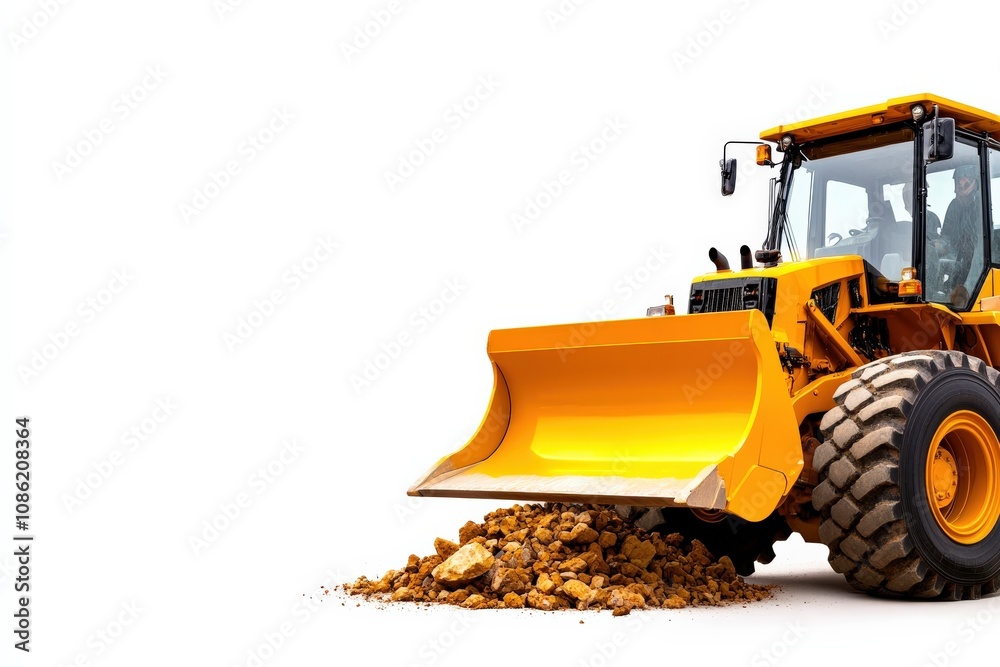 A yellow bulldozer with a large front bucket is positioned on a construction site, ready to move earth and debris. A yellow bulldozer with a large front bucket is positioned on a construction site, ready to move earth and debris.