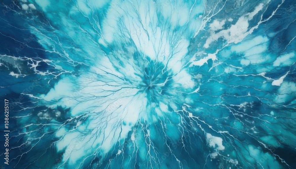 A painting of a blue and white abstract painting A painting of a blue and white abstract painting