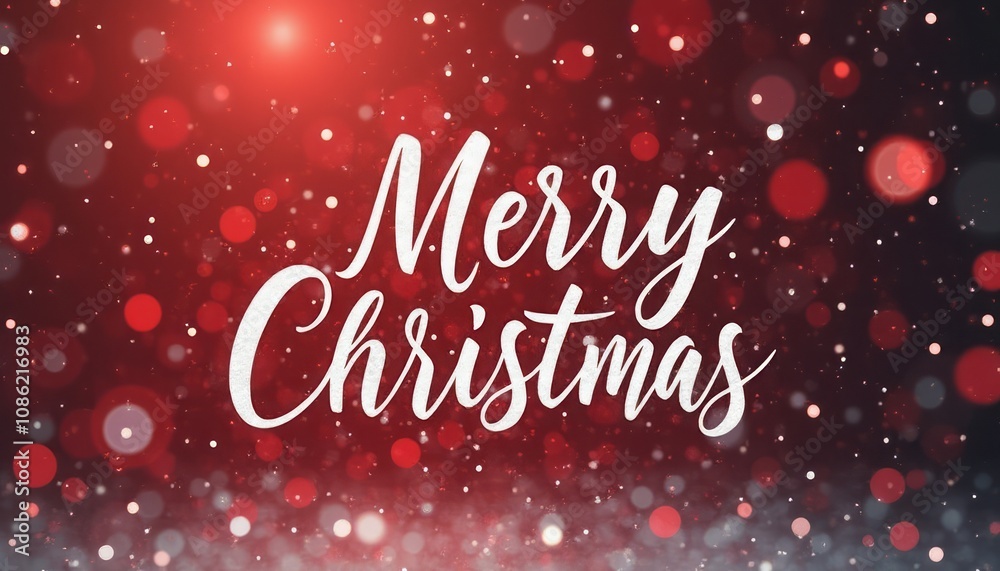 The image radiates holiday cheer with a vibrant red background adorned with shimmering bokeh lights in various sizes, creating a magical atmosphere. The elegant, cursive text The image radiates holiday cheer with a vibrant red background adorned with shimmering bokeh lights in various sizes, creating a magical atmosphere. The elegant, cursive text