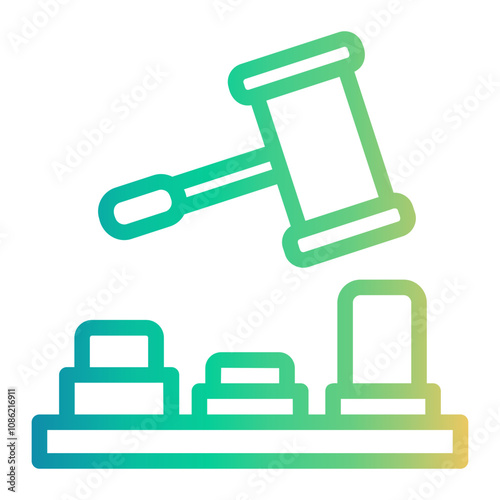 whack Line Gradient Icon