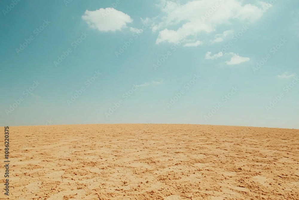 Vast Desert Landscape Under a Clear Blue Sky Vast Desert Landscape Under a Clear Blue Sky
