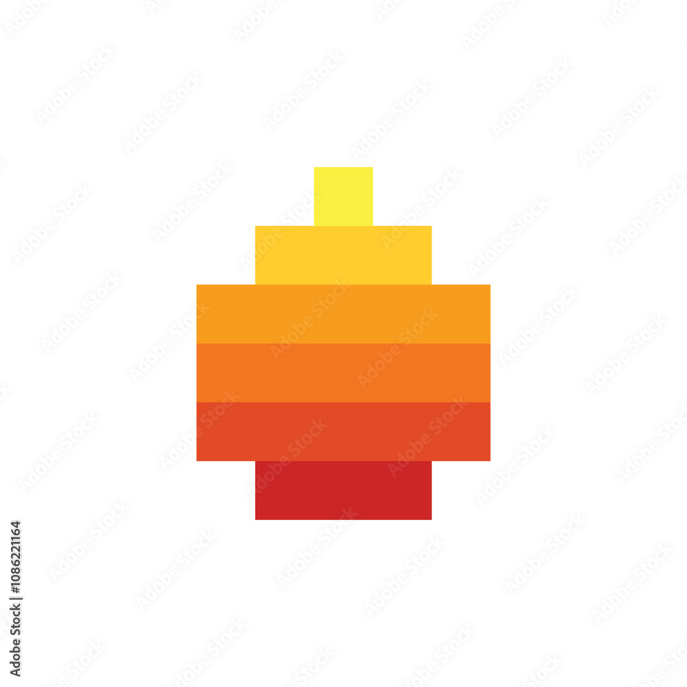 Logo fire pixel square unique design with blank background Logo fire pixel square unique design with blank background