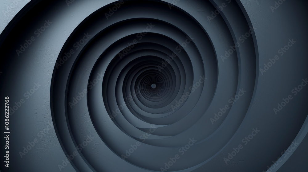 Dark spiral pattern creates a mesmerizing effect Dark spiral pattern creates a mesmerizing effect