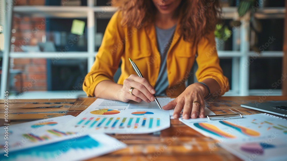 Fototapeta premium Analyzing market trends optimize business strategies focusing on customer insights and competitive positioning