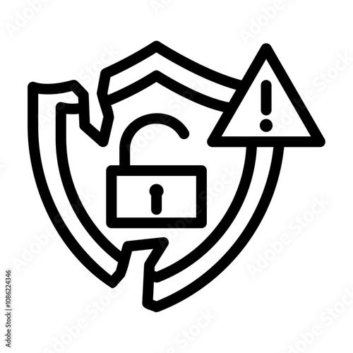 security breach Line Icon