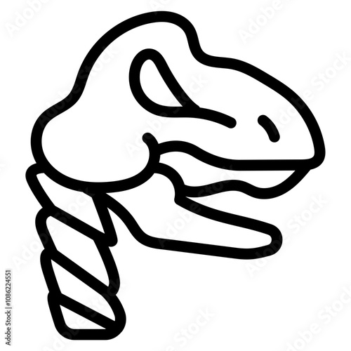 Dinosaur skeleton icon