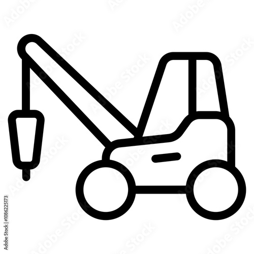 Hammer excavator icon