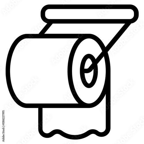 Toilet roll paper icon