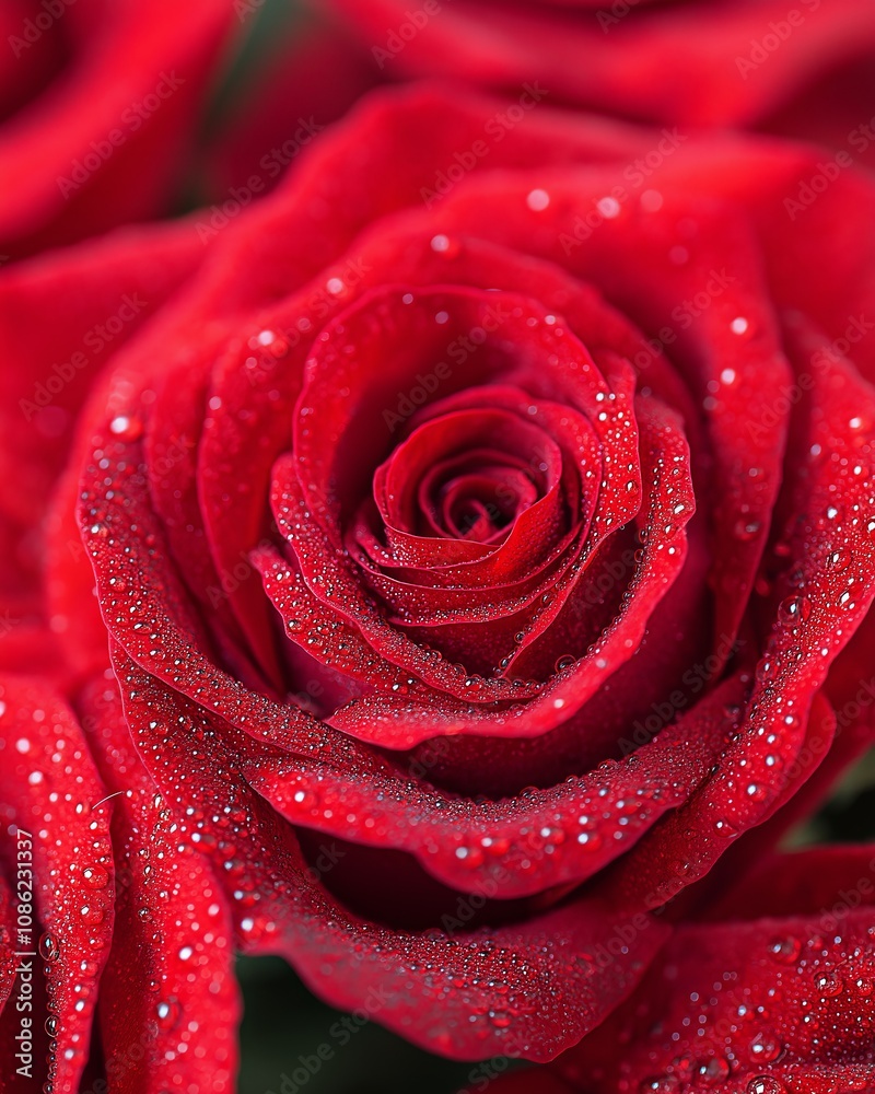 A Close-Up Shot of a Single Red Rose with Fresh Water Drops, Symbolizing Love and Beauty for Various Creative Projects A Close-Up Shot of a Single Red Rose with Fresh Water Drops, Symbolizing Love and Beauty for Various Creative Projects