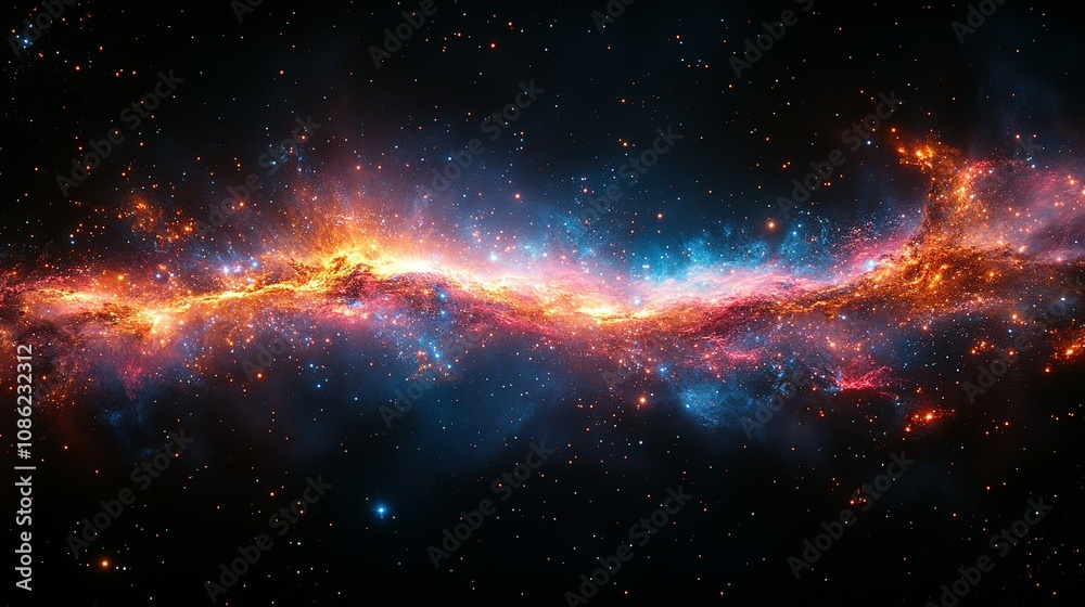 Cosmic Nebula Vibrant Hues Stellar Dust Clouds Cosmic Nebula Vibrant Hues Stellar Dust Clouds