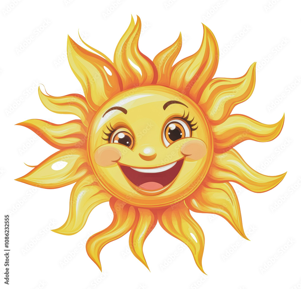 PNG Happy cartoon sun with smiling face and rays PNG Happy cartoon sun with smiling face and rays