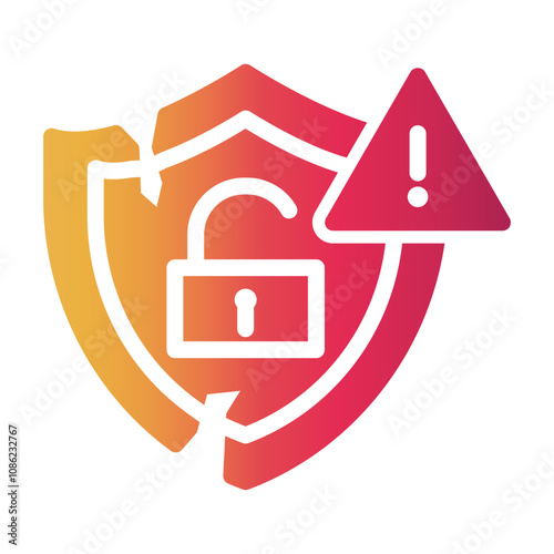 security breach Gradient icon
