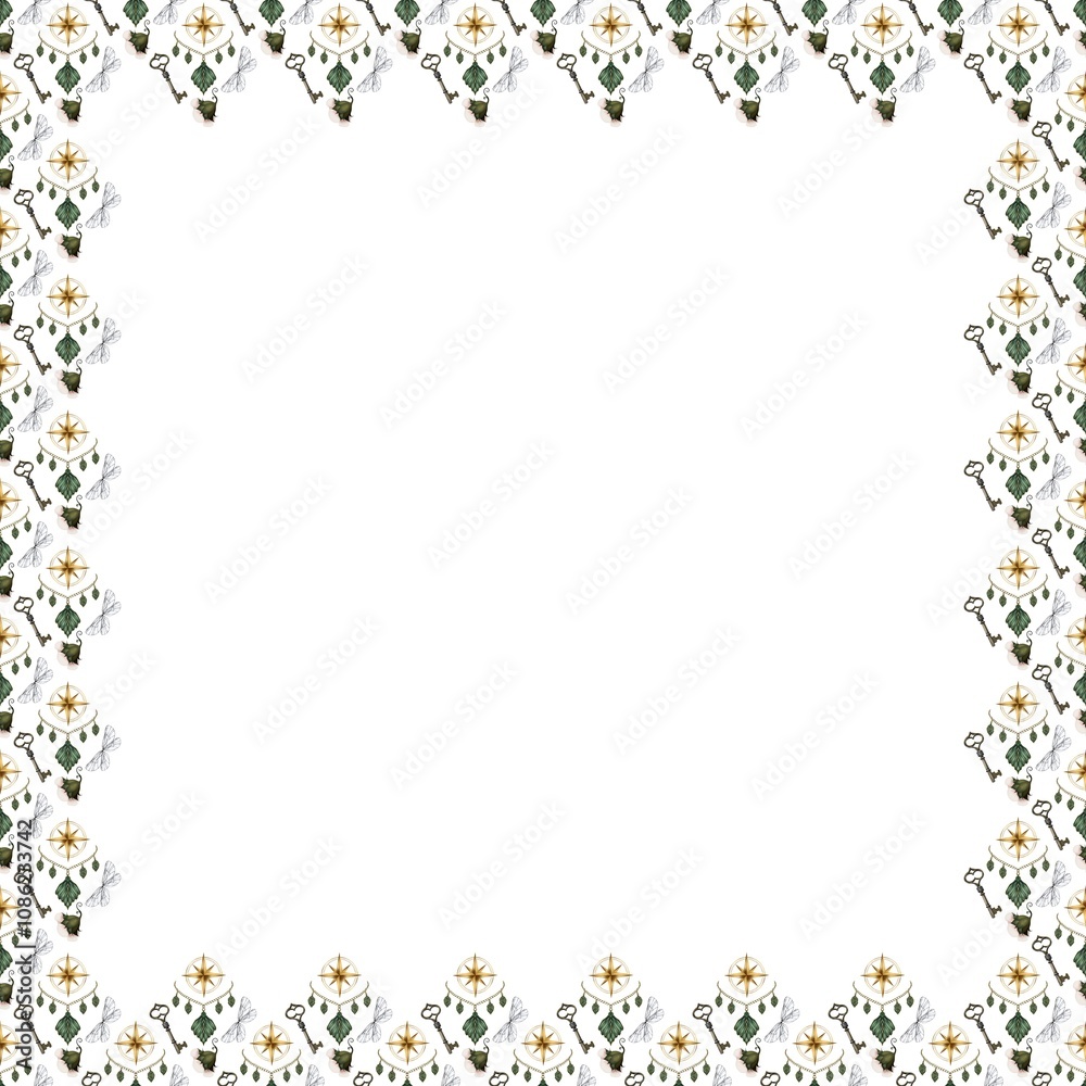 Fairy item pattern illustration on white background Fairy item pattern illustration on white background