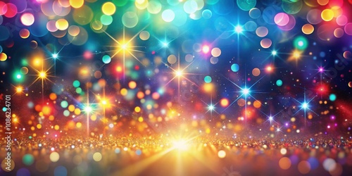 Colorful background with sparkling lights, festive, celebration, abstract, illumination, bright, glowing, vibrant, shiny