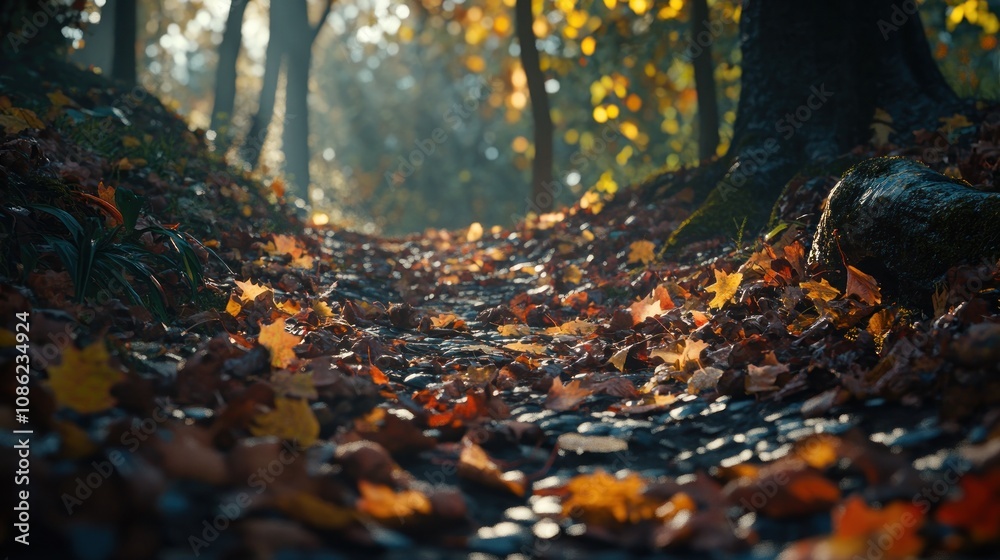 Autumn Path in the Woods Autumn Path in the Woods