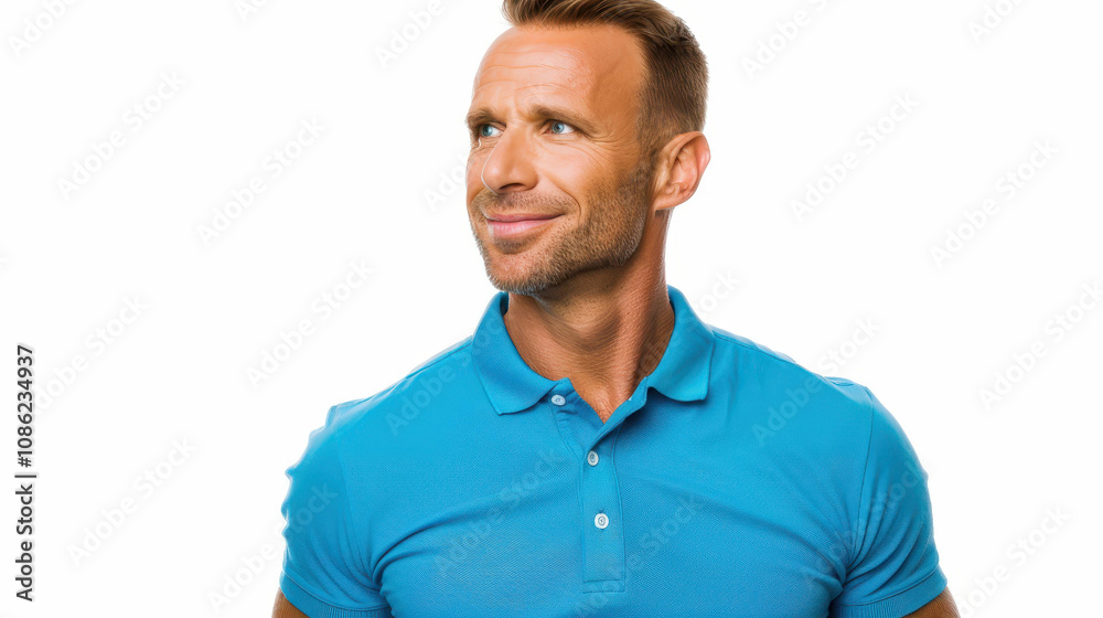 A smartly dressed man exudes confidence, showing a relaxed profile against a clean background with a warm smile. A smartly dressed man exudes confidence, showing a relaxed profile against a clean background with a warm smile.