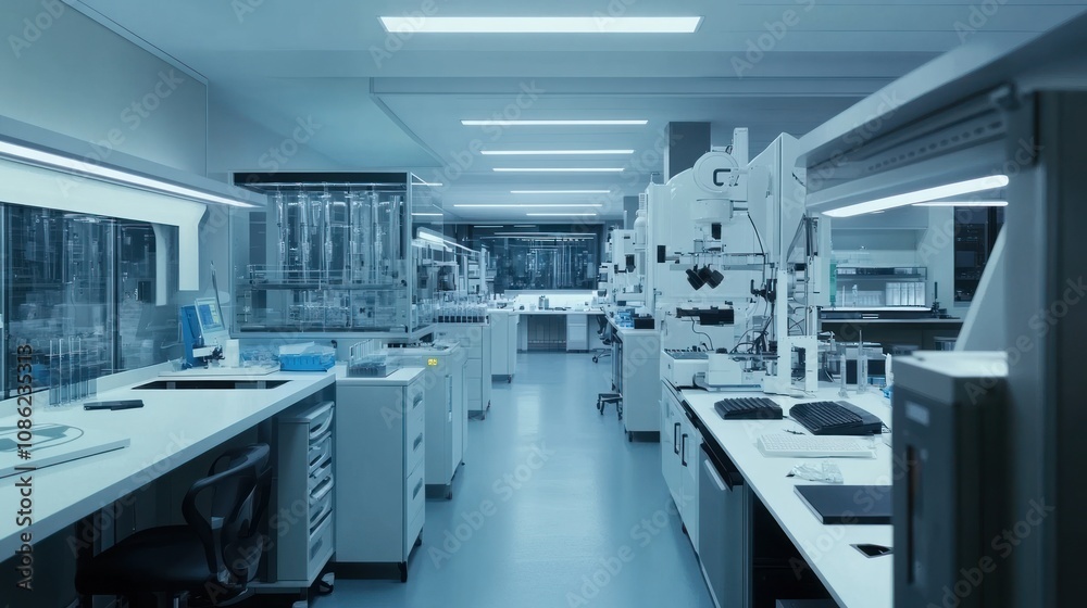 Modern Sterile Laboratory Interior Modern Sterile Laboratory Interior