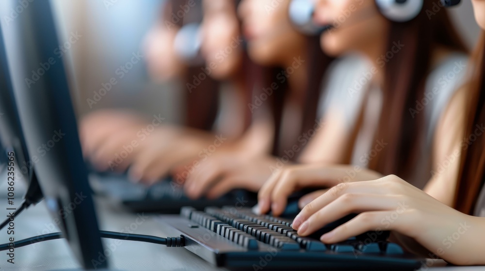 Dedicated call center agent providing exceptional support on a busy hotline, ensuring customer satisfaction in a fastpaced office. Dedicated call center agent providing exceptional support on a busy hotline, ensuring customer satisfaction in a fastpaced office.
