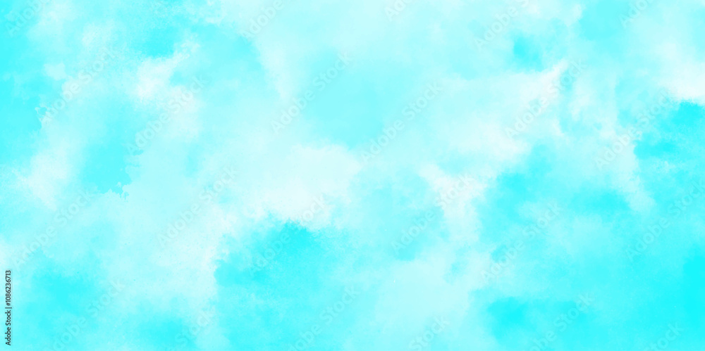 Obraz premium Abstract blue water color hand painted art victor illustration. white blue painted smoky textured white color powder explosion. white and blue Smoke background elegant luxury space