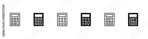 Calculator vector icon. Calculator symbol icon