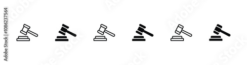 gavel vector icon. gavel symbol icon	