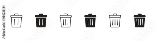 trash can icon vector. trash can symbol icon