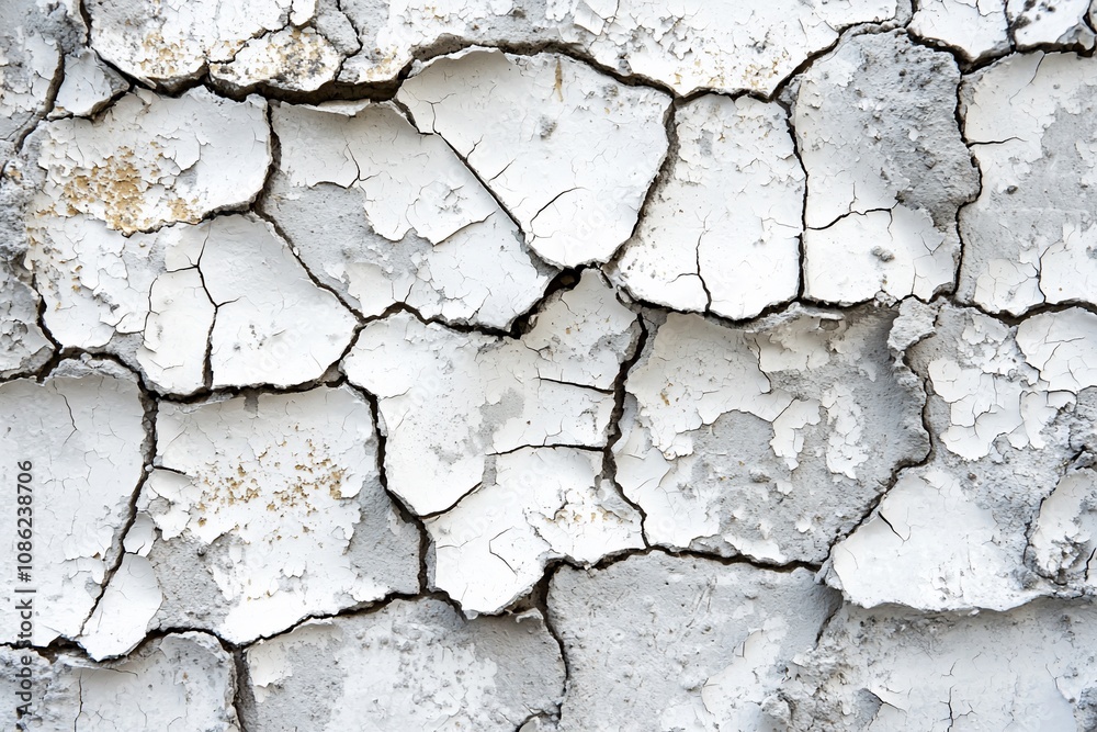 Cracked White Wall Texture: An Abstract Study of Decay and Time Cracked White Wall Texture: An Abstract Study of Decay and Time