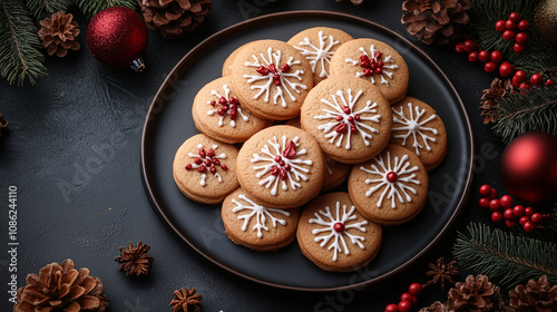 Delicious Christmas Snowflake Cookies Festive Holiday Treats Winter Baking