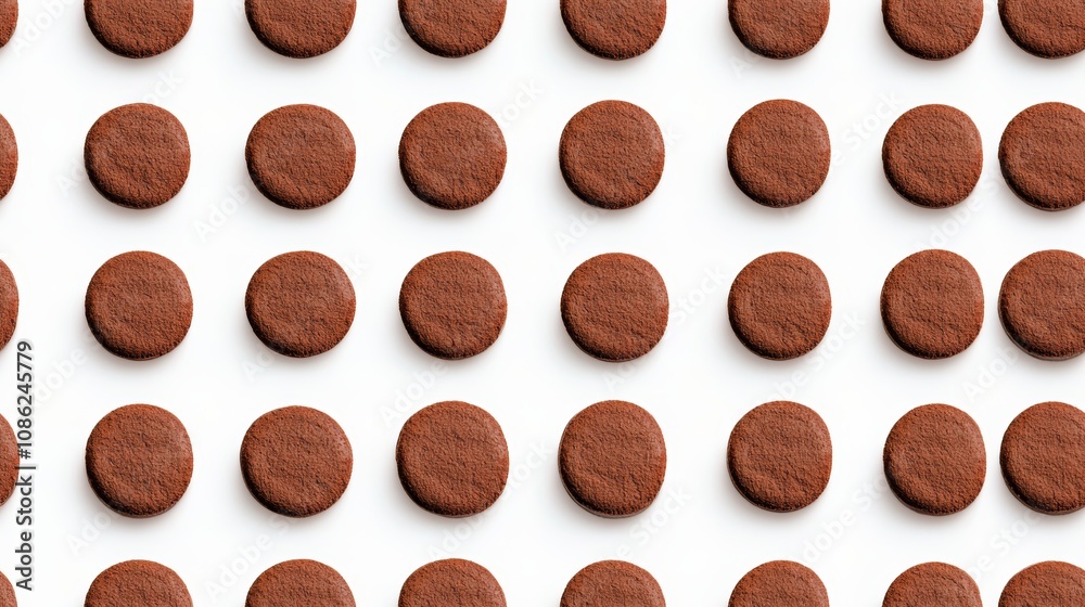 A delightful assortment of freshly baked cookies arranged artfully on a pristine white surface, showcasing their tempting textures and rich colors. A delightful assortment of freshly baked cookies arranged artfully on a pristine white surface, showcasing their tempting textures and rich colors.