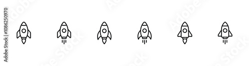 Rocket icon. Rocket launched icon vector.