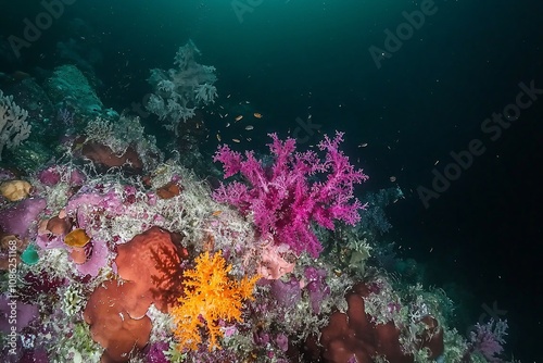 Wallpaper Mural Vibrant Underwater Ecosystem: A Colorful Coral Reef Landscape Torontodigital.ca