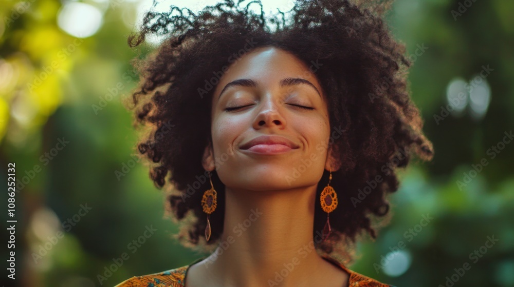 Peaceful Woman Outdoors Peaceful Woman Outdoors