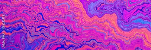 Melting colors merge into a vibrant marbled landscape with undulating patterns, colorful, artistic, design