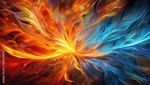 Wallpaper Mural Vibrant Abstract Background with Bright Colors and Dynamic Patterns Torontodigital.ca