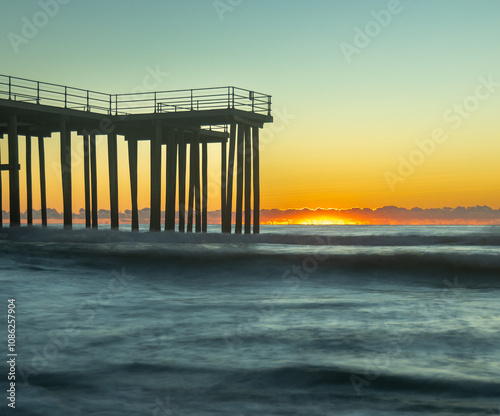 Ocean Grove pier at sunrise photo