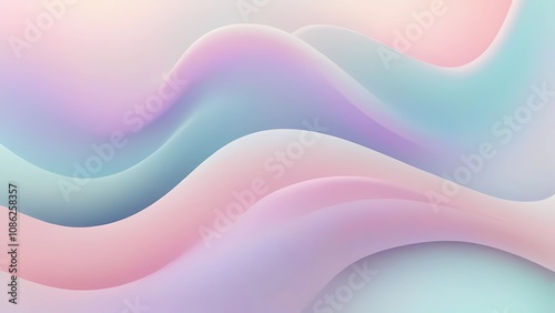 Abstract background in cool pastel tones with smooth gradient transitions, creating a fluid and tranquil design ideal for calming and modern creative projects