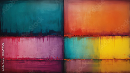 Modern Abstract Art with Emotional Color Palette