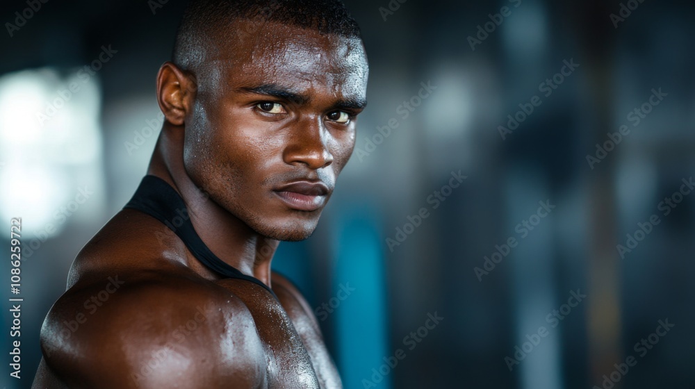 Focused Fitness Man in Gym Focused Fitness Man in Gym