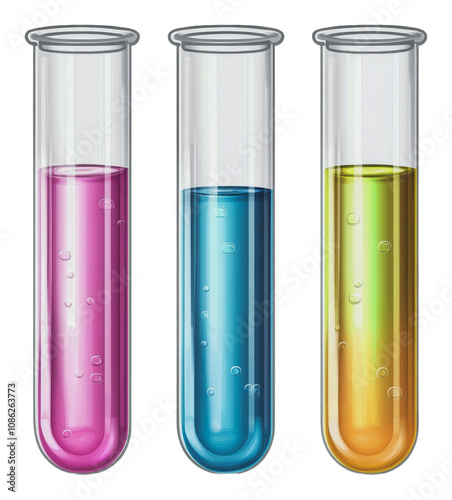 PNG Colorful test tubes in a lab