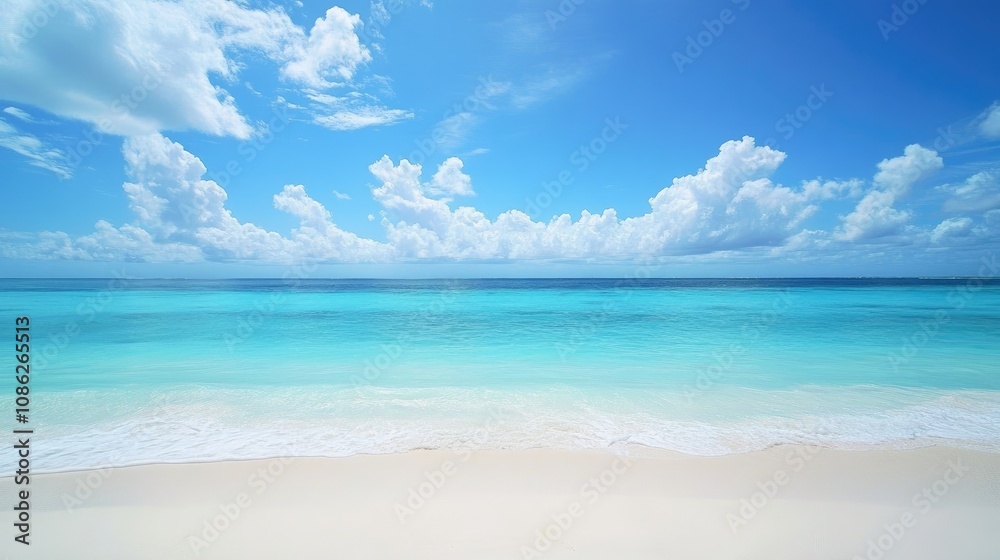 tropical beach panorama, seascape with a wide horizon tropical beach panorama, seascape with a wide horizon