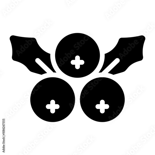 Holly berry solid icon
