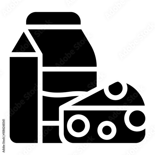 Dairy product solid icon